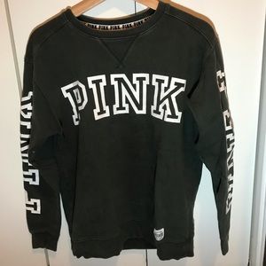 PINK Crew Neck Pullover Sweatshirt